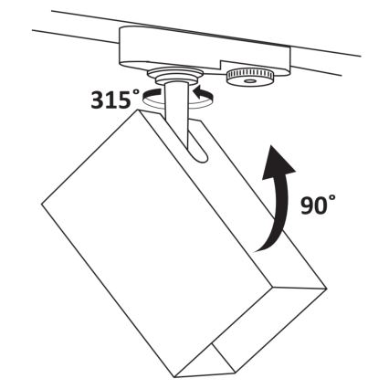 Bodové svietidlo do lištového systému SQUARE 1xGU10/10W/230V čierna