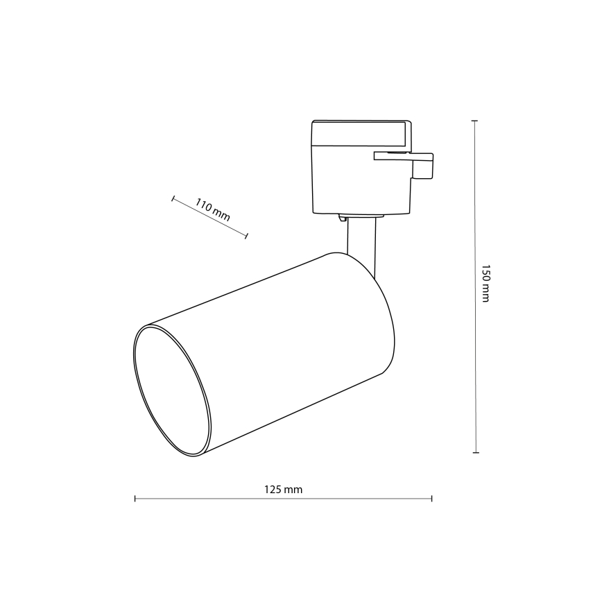 Bodové svietidlo do 1-fázového lištového systému TRACER 1xGU10/10W/230V biela