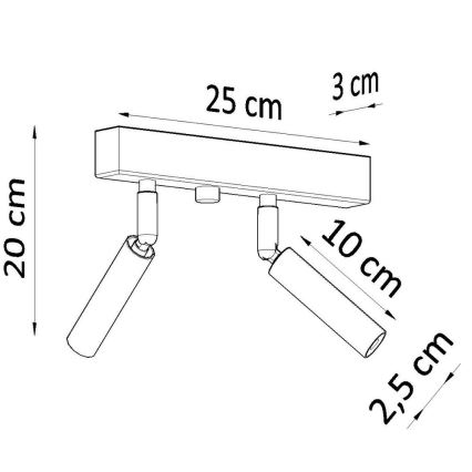 Bodové svietidlo EYETECH 2xG9/12W/230V čierna