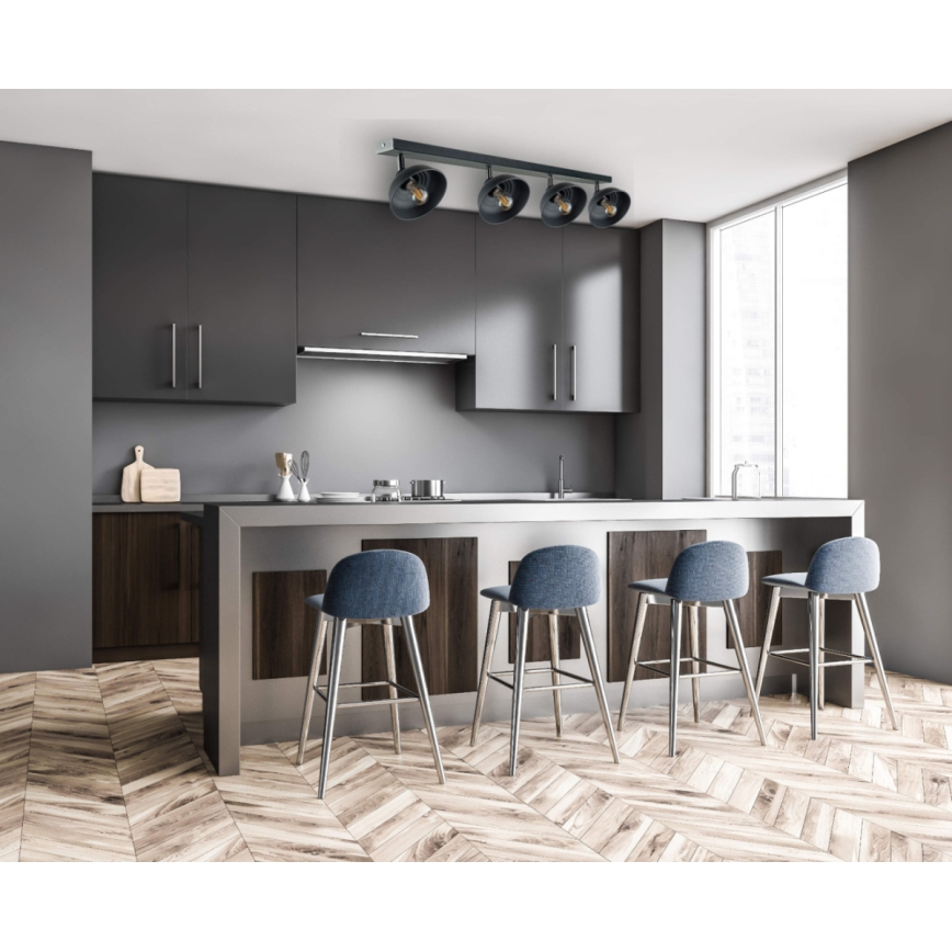 Bodové svietidlo FAUN 4xE27/60W/230V čierna