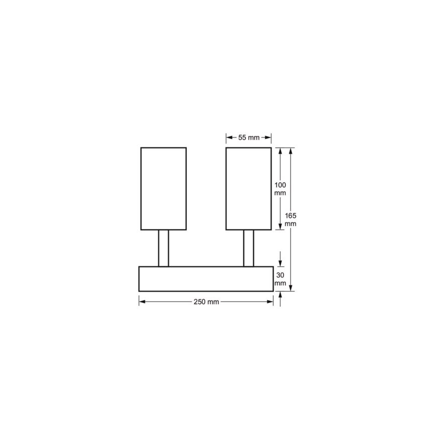 Bodové svietidlo FILO 4xGU10/30W/230V čierna/zlatá