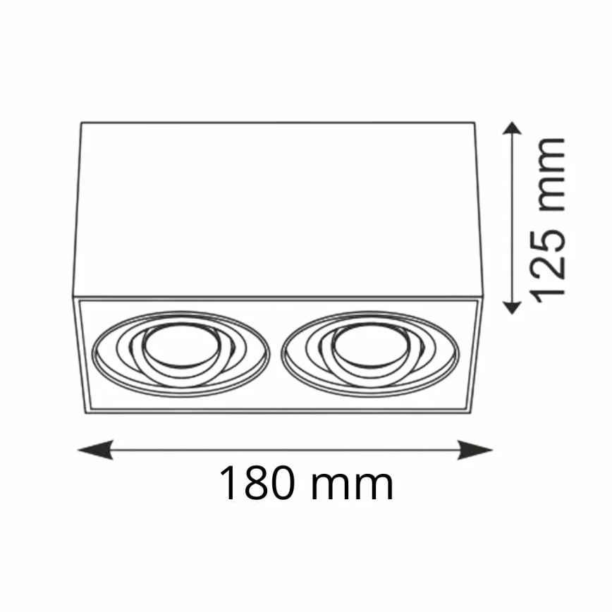 Bodové svietidlo HADAR Q2 2xGU10/10W/230V biela