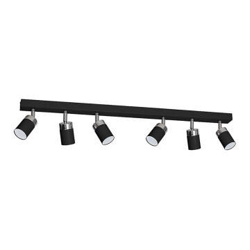 Bodové svietidlo JOKER 6xGU10/25W/230V čierne/lesklý chróm