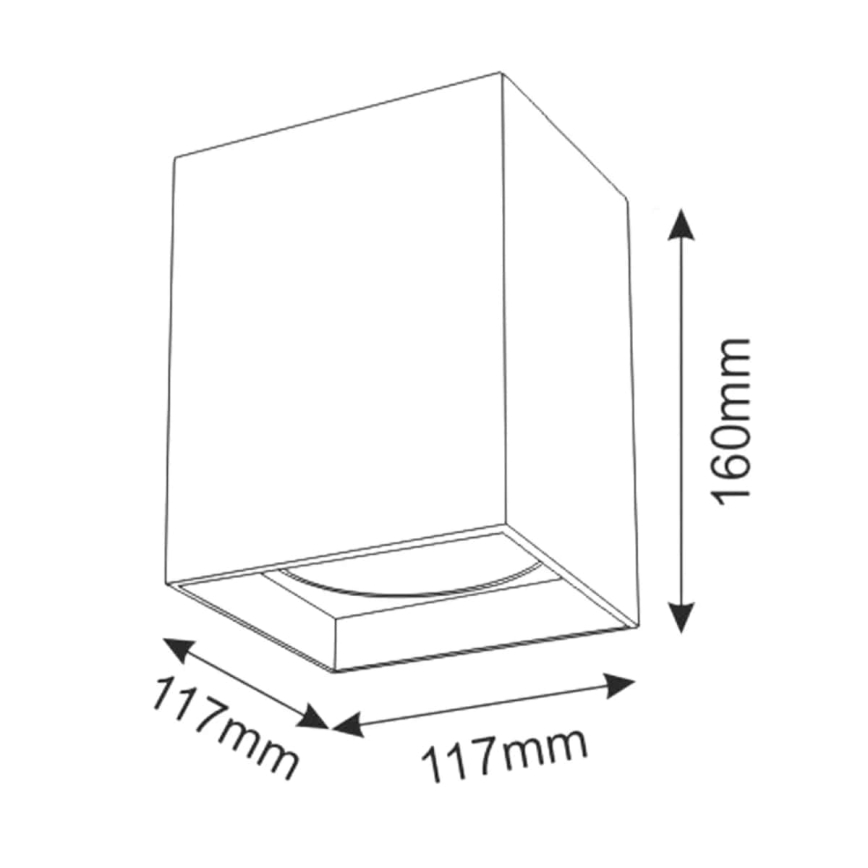Bodové svietidlo JUPITER 1xE27/20W/230V 11,7x11,7 cm čierna