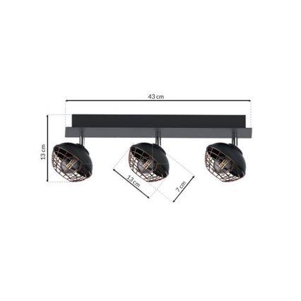 Bodové svietidlo LOGAN 3xE14/40W/230V