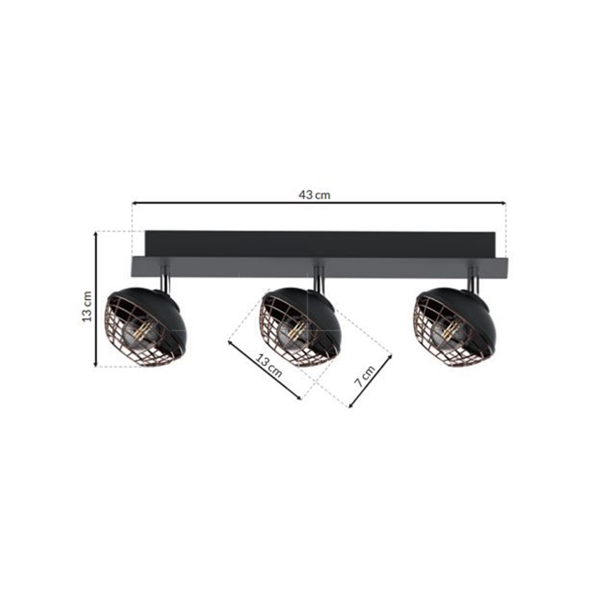 Bodové svietidlo LOGAN 3xE14/40W/230V