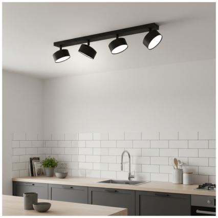 Bodové svietidlo LUNVIGO 4xGX53/35W/230V čierne