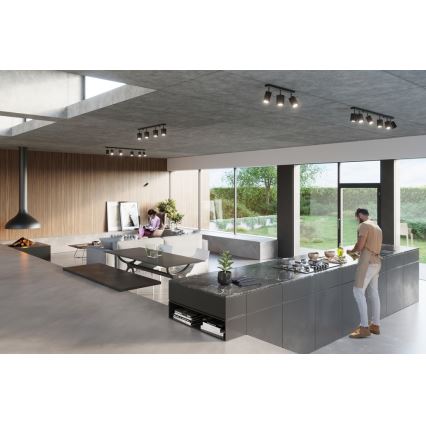Sollux SL.0100 - Stropné svietidlo MERIDA 2 2xGU10/40W/230V čierna
