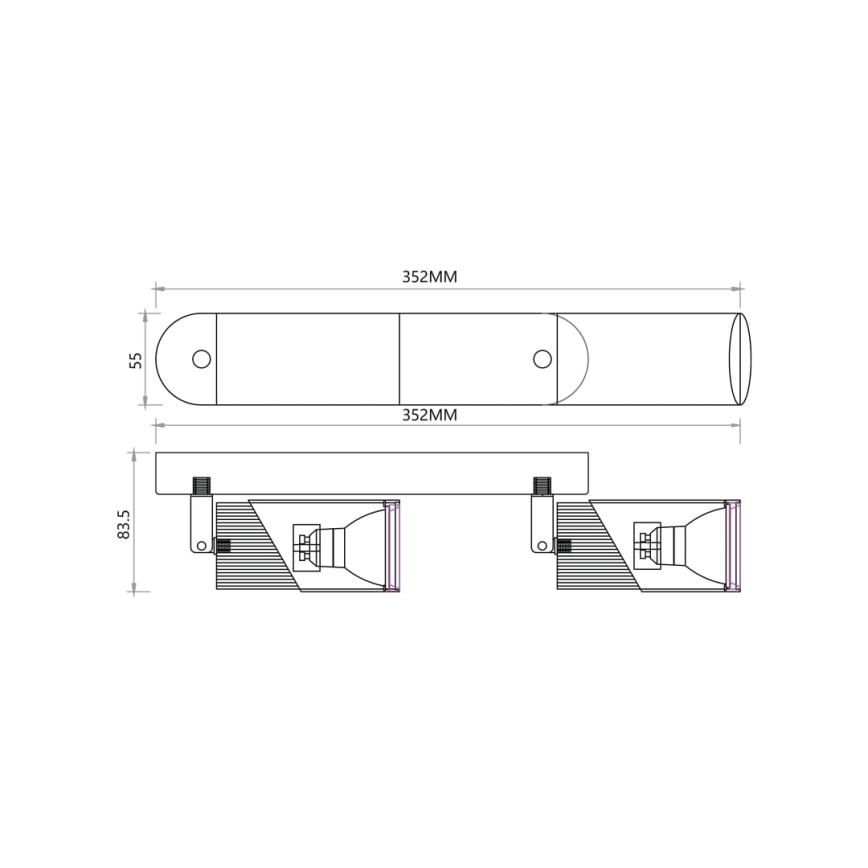 Bodové svietidlo NEO 2xGU10/8W/230V biela