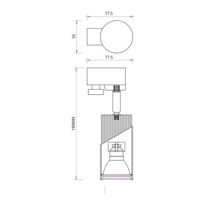 Bodové svietidlo NEO do lištového systému 1xGU10/8W/230V biela