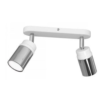 Bodové svietidlo NEST 2xGU10/8W/230V biela/lesklý chróm