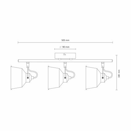 Bodové svietidlo NIKO 3xE14/8W/230V