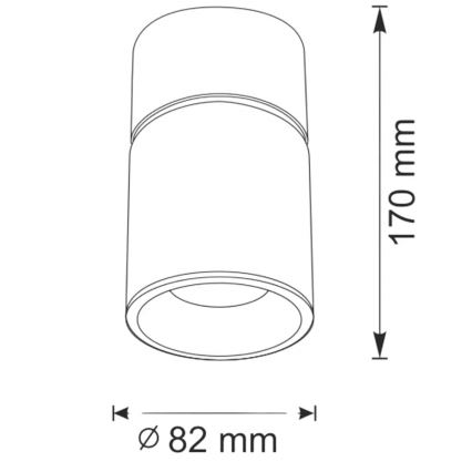 Bodové svietidlo NIXA 1xGU10/10W/230V šedá