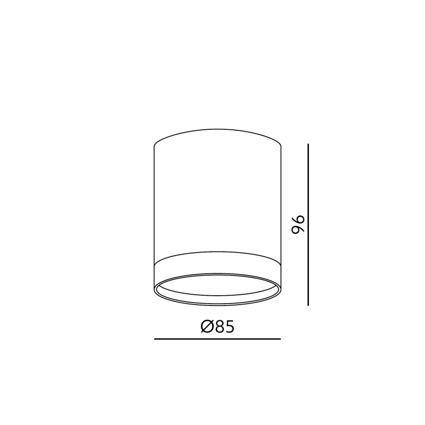 Bodové svietidlo OH12 1xGX53/35W/230V 9,6 cm čierne