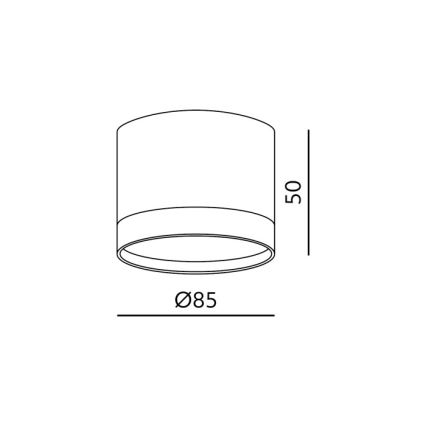 Bodové svietidlo OH12S 1xGX53/35W/230V 5 cm čierne