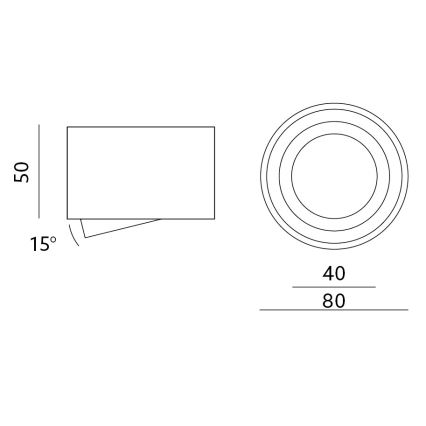 Bodové svietidlo OH36S 35W/230V 5 cm biela