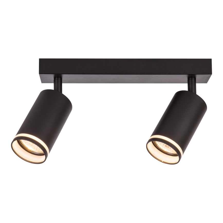Bodové svietidlo PIPE 2xGU10/10W/230V čierne