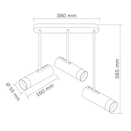 Bodové svietidlo PORTO 3xGU10/10W/230V biela