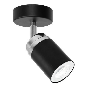 Bodové svietidlo RENO 1xGU10/8W/230V čierna/lesklý chróm