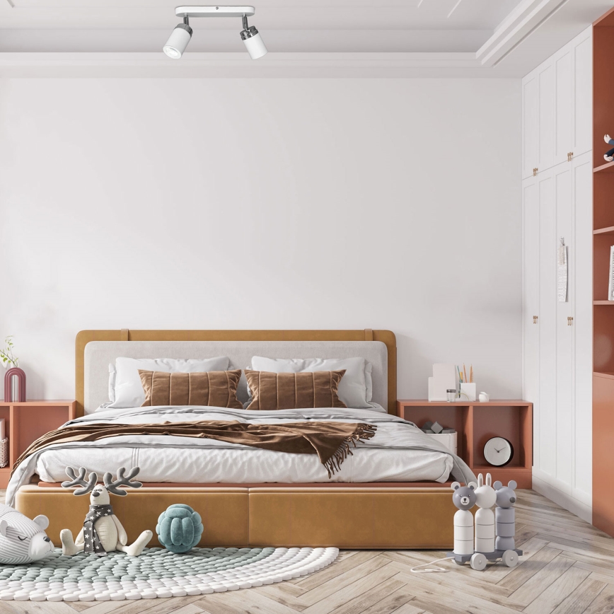 Bodové svietidlo RENO 2xGU10/8W/230V biela/lesklý chróm