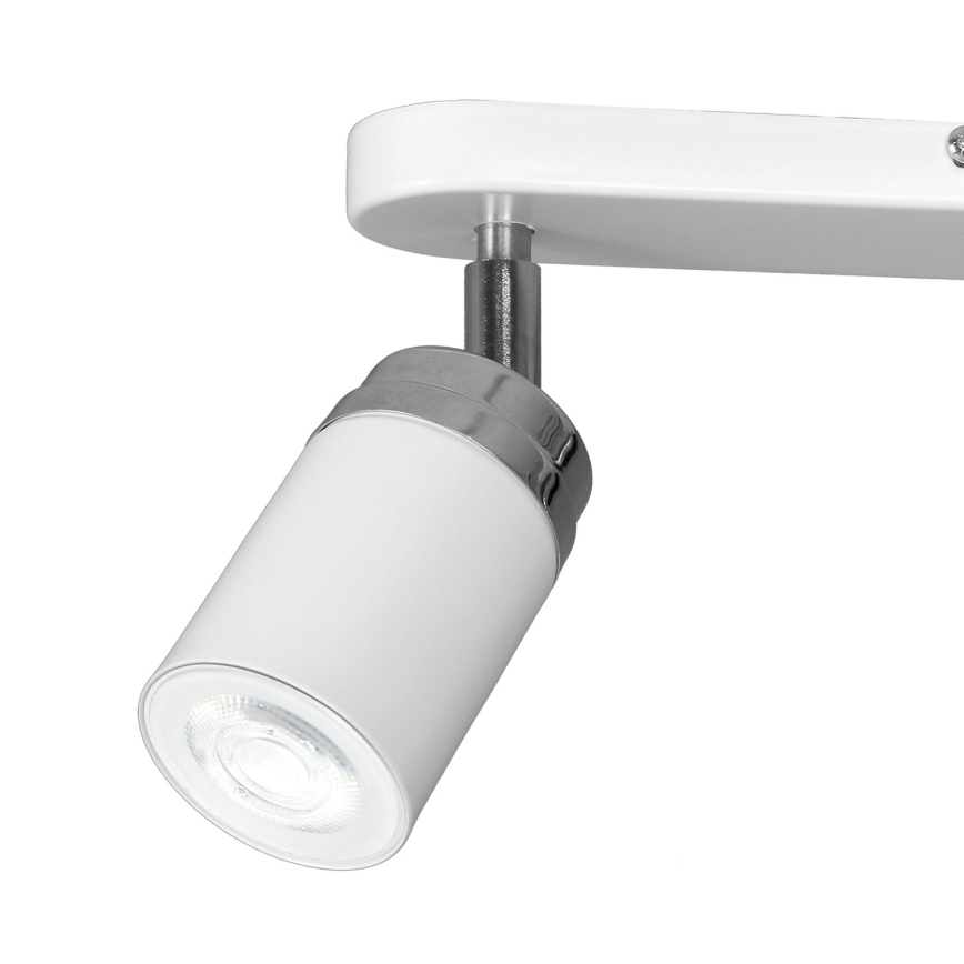 Bodové svietidlo RENO 2xGU10/8W/230V biela/lesklý chróm