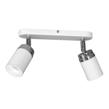 Bodové svietidlo RENO 2xGU10/8W/230V biela/lesklý chróm
