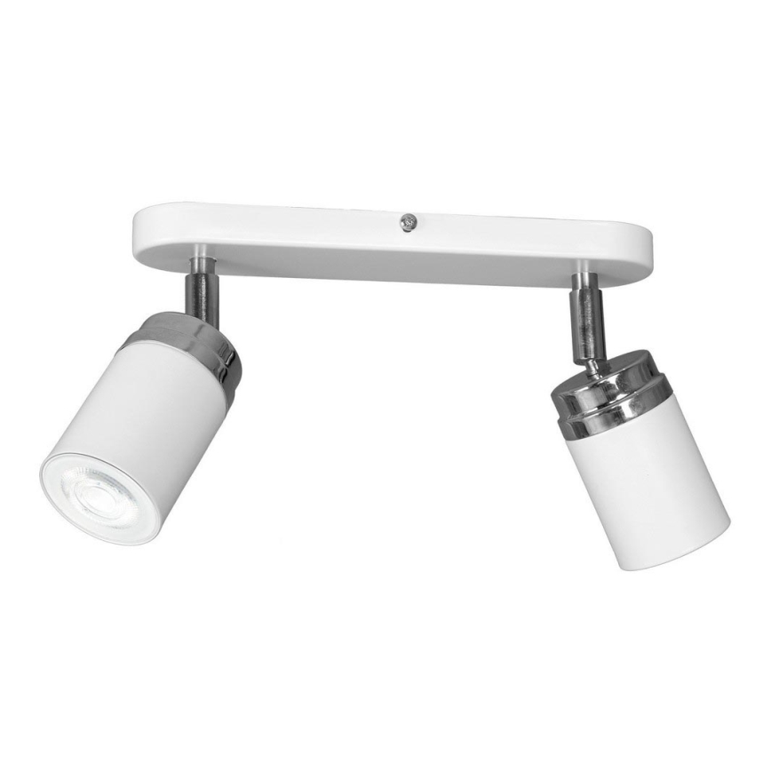 Bodové svietidlo RENO 2xGU10/8W/230V biela/lesklý chróm