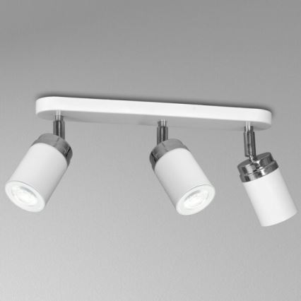 Bodové svietidlo RENO 3xGU10/8W/230V biela/lesklý chróm
