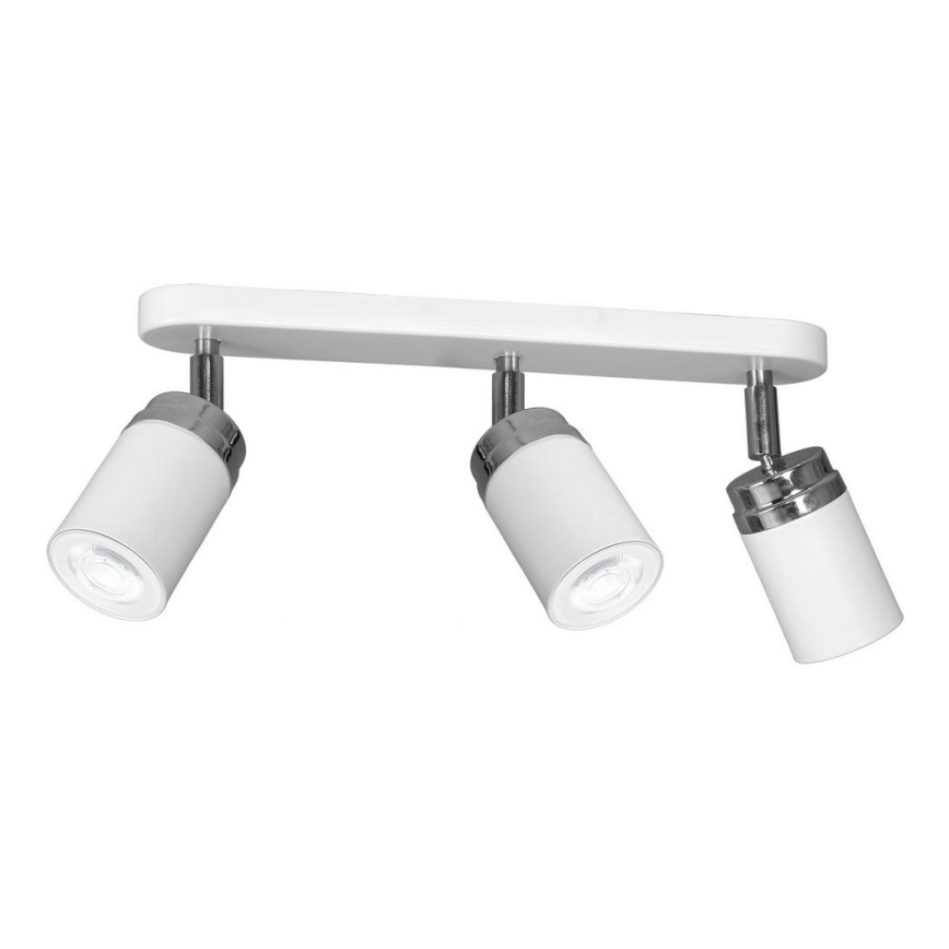 Bodové svietidlo RENO 3xGU10/8W/230V biela/lesklý chróm