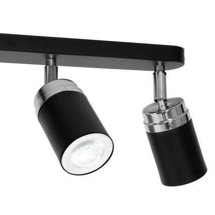 Bodové svietidlo RENO 3xGU10/8W/230V čierna/lesklý chróm