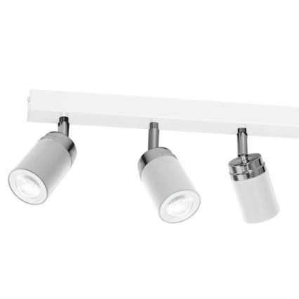 Bodové svietidlo RENO 6xGU10/8W/230V biela/lesklý chróm