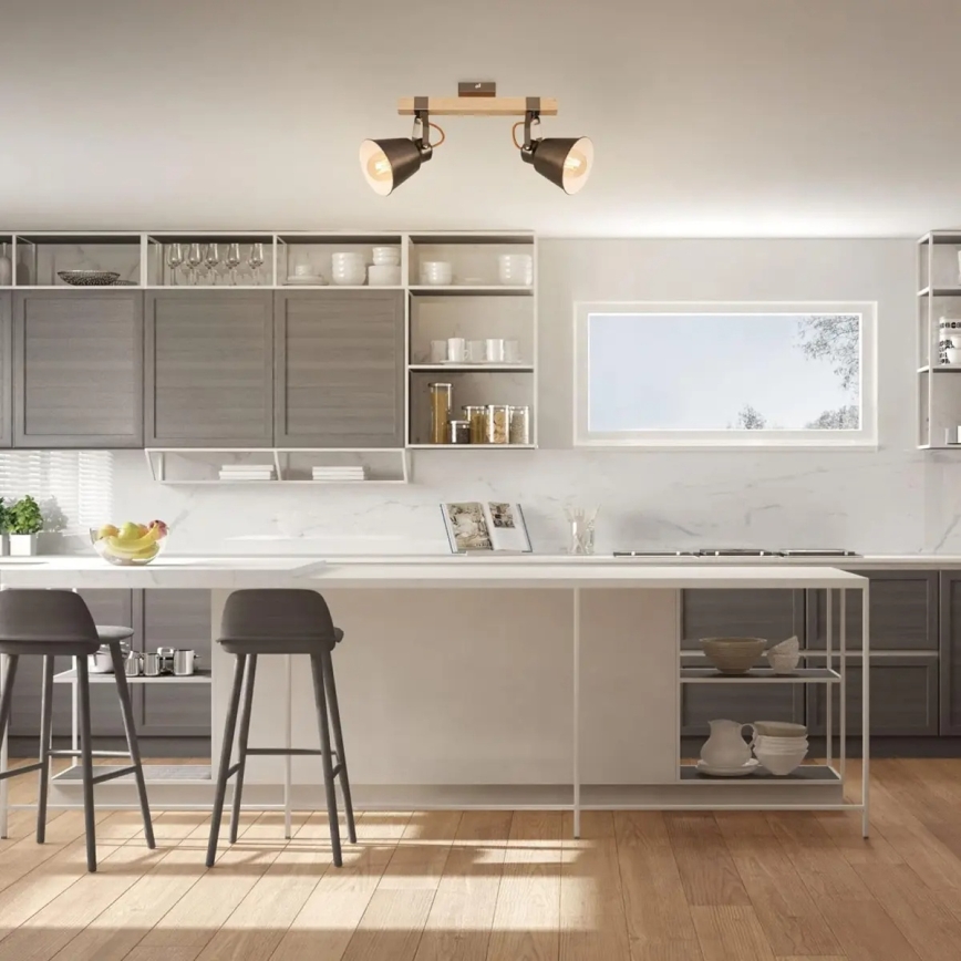 Bodové svietidlo RETRO 2xE27/40W/230V hnedé