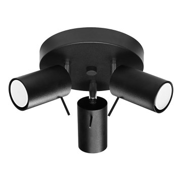Bodové svietidlo RING 3xGU10/10W/230V čierna