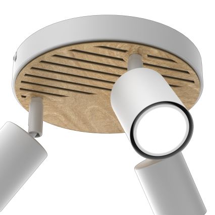 Bodové svietidlo TERRA 3xGU10/8W/230V biela/dub