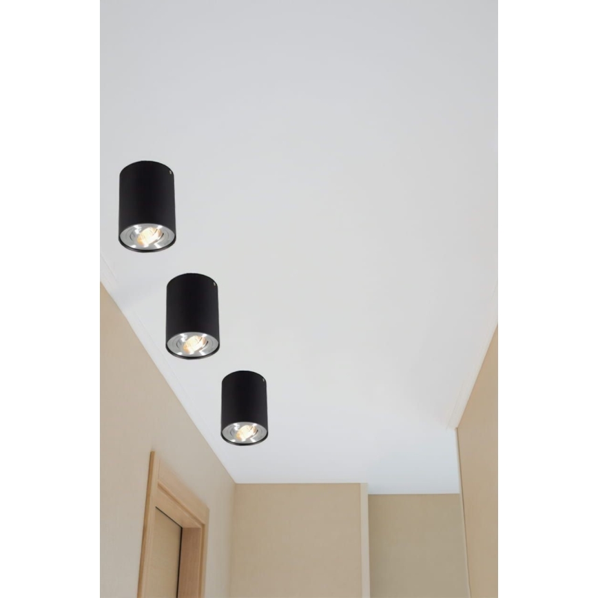 Bodové svietidlo TUBA 1xGU10/50W/230V čierna