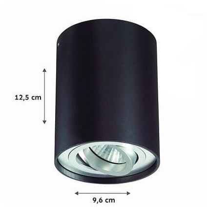 Bodové svietidlo TUBA 1xGU10/50W/230V čierna