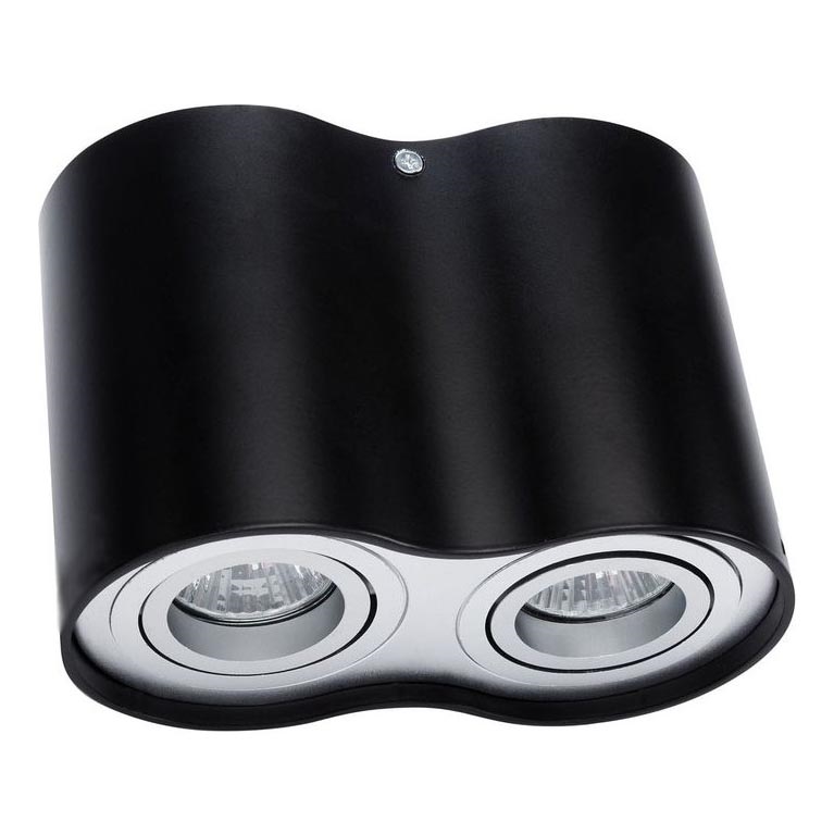 Bodové svietidlo TUBA 2xGU10/50W/230V čierna