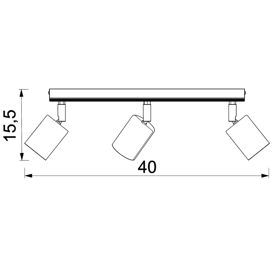 Bodové svietidlo TULON 3xGU10/8W/230V biela/dub
