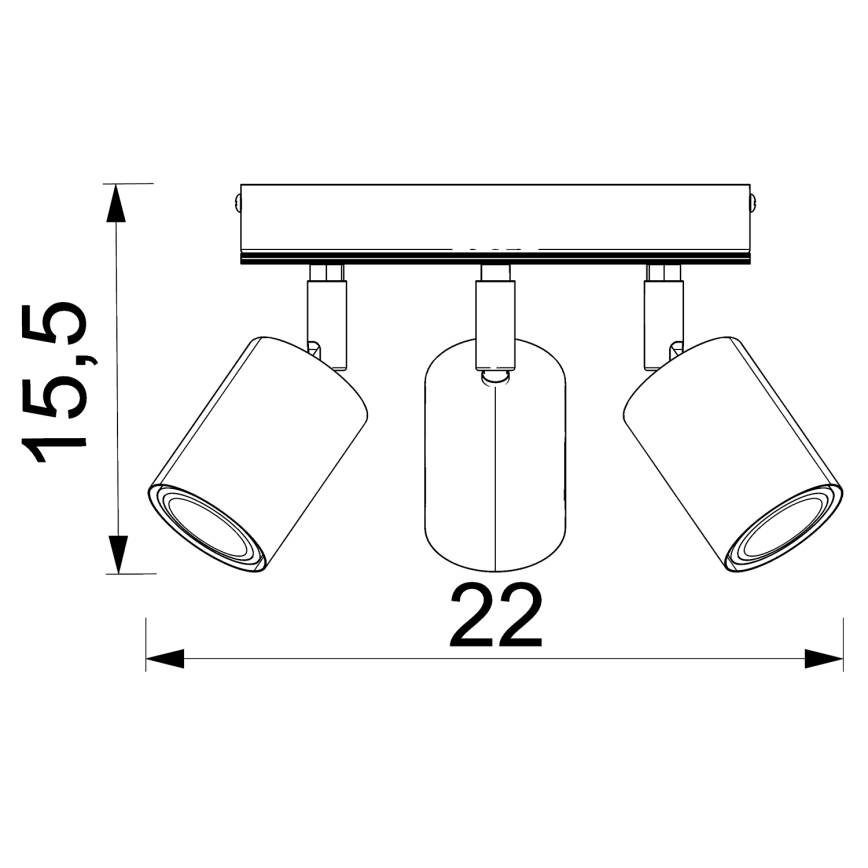 Bodové svietidlo TULON 3xGU10/8W/230V biela/dub