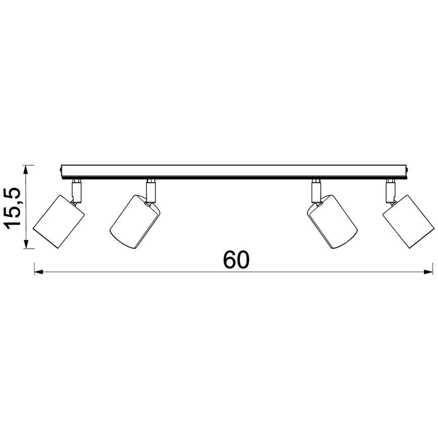 Bodové svietidlo TULON 4xGU10/8W/230V biela/dub