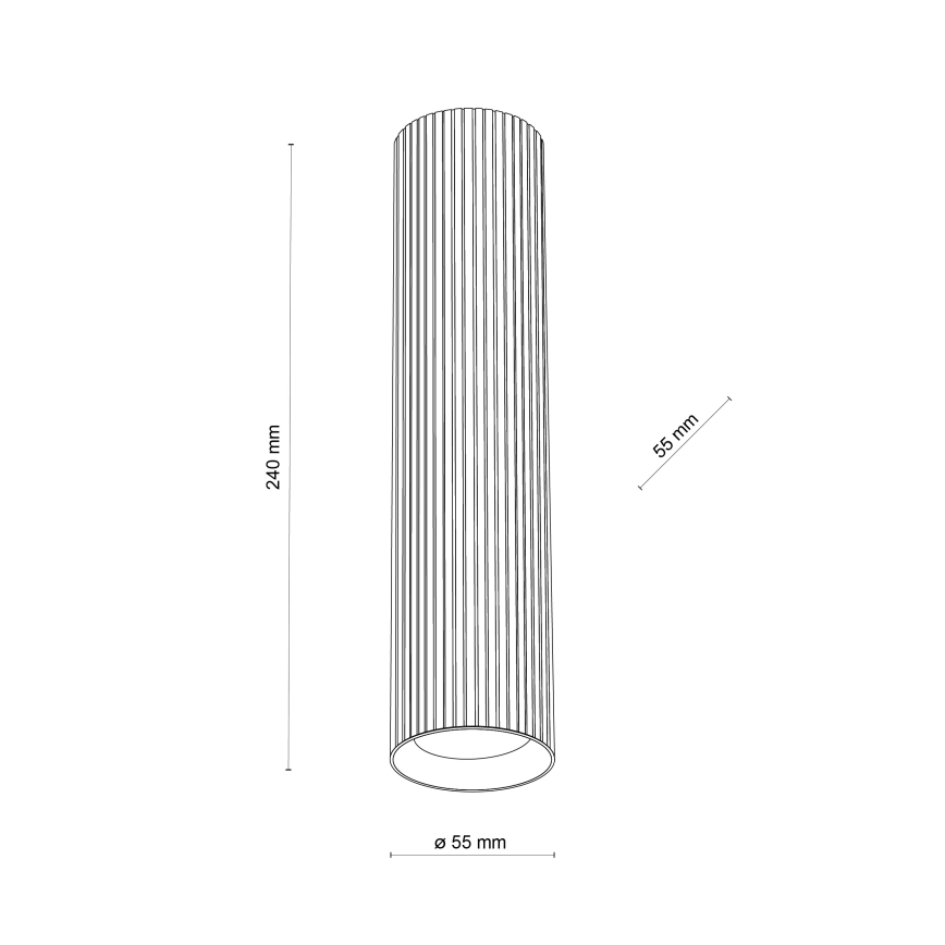 Bodové svietidlo TUNE L 1xGU10/10W/230V 24 cm čierne