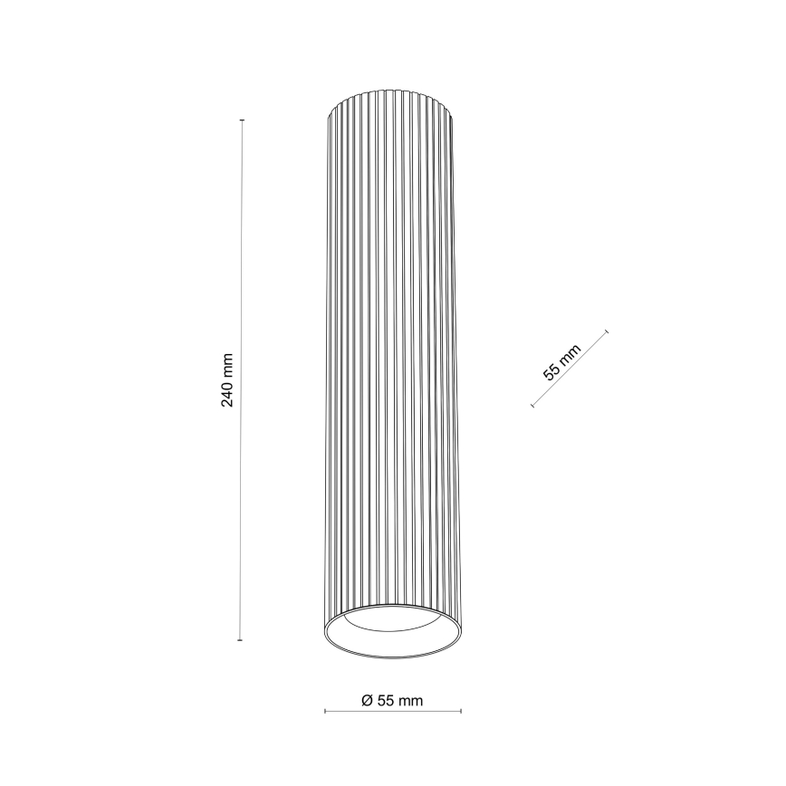 Bodové svietidlo TUNE L 1xGU10/10W/230V 24 cm hnedé