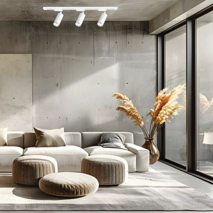 Bodové svietidlo v lištovom systéme MICA 3xGU10/10W/230V biele/matný chróm