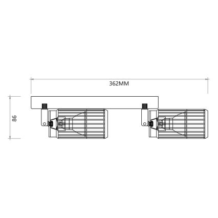 Bodové svietidlo VERTICAL 2xGU10/8W/230V biela