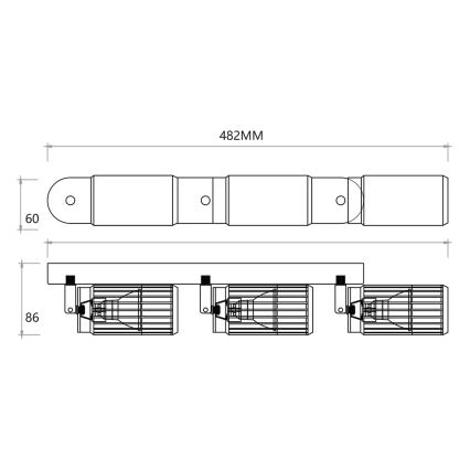 Bodové svietidlo VERTICAL 3xGU10/8W/230V biela