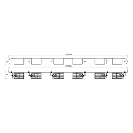 Bodové svietidlo VERTICAL 6xGU10/8W/230V biela