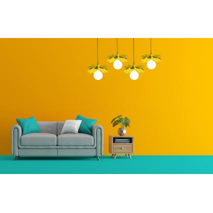 Bohemia-Design - Luster na lane 1xE27/60W/230V žltý