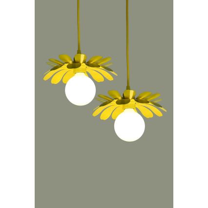 Bohemia-Design - Luster na lane 1xE27/60W/230V žltý