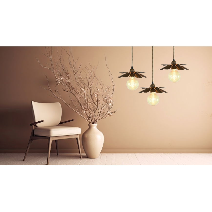Bohemia-Design - Luster na lanku 1xE27/60W/230V bronzový