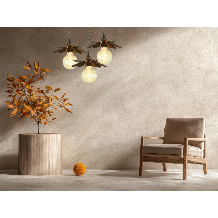 Bohemia-Design - Luster na lanku 1xE27/60W/230V bronzový